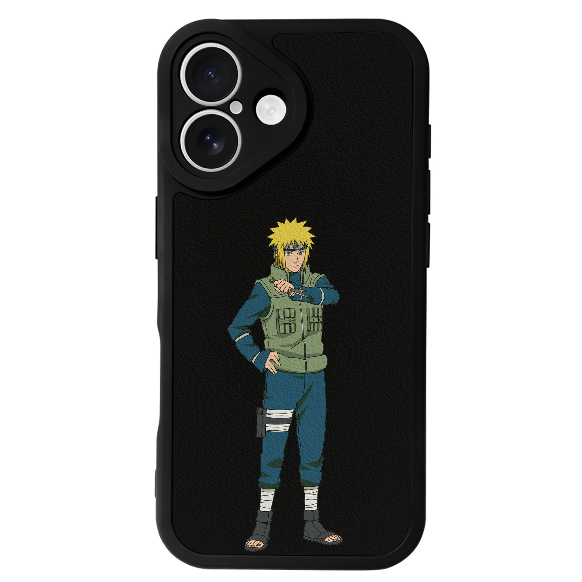 （画像用） NARUTO -ナルト- 波風 ミナト Namikaze Minato 【iPhone 16シリーズ対応】シリコンスマホケース（レザー調） 材質：シリコン